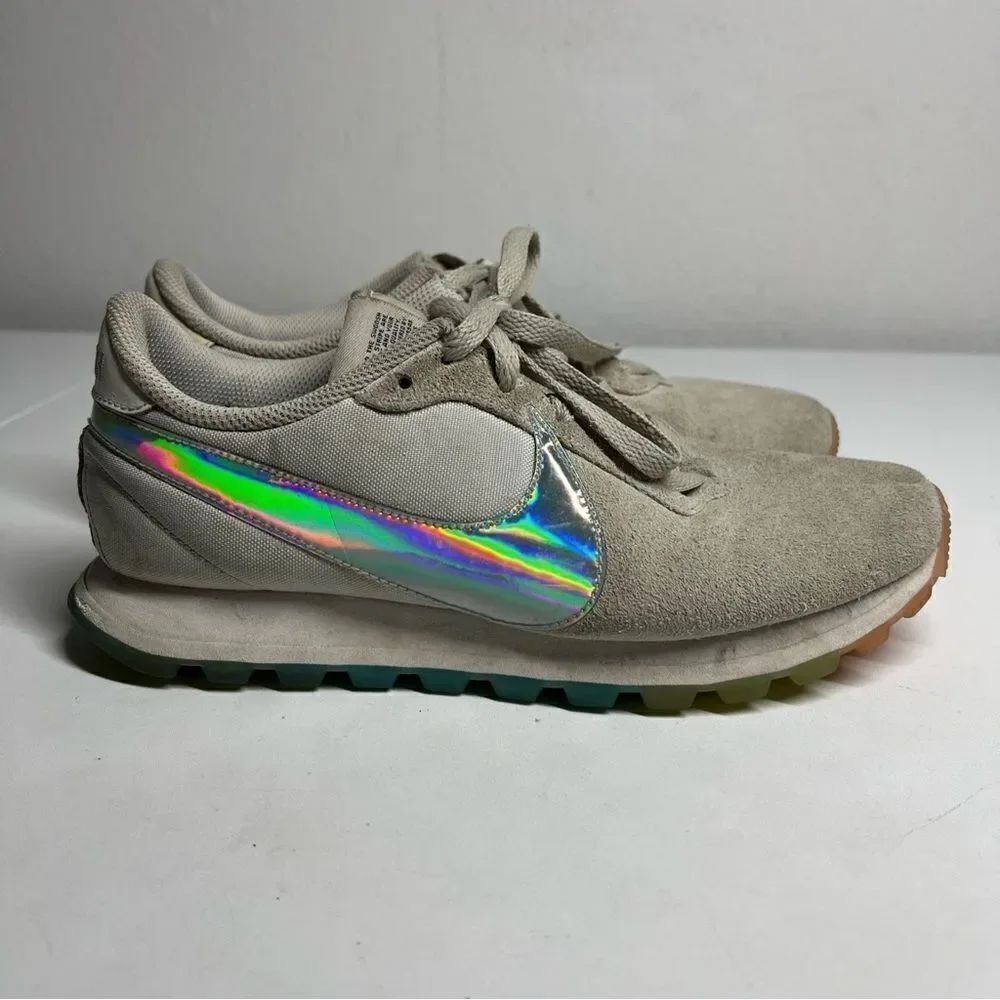 Women's NIKE 'Prelove OX Rainbow' Size 8 US Runners Beige
